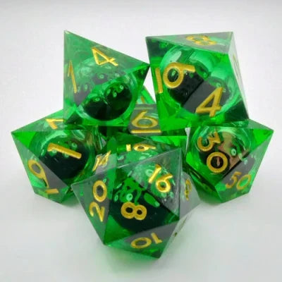 Kits de 7 dés polyédriques en résine