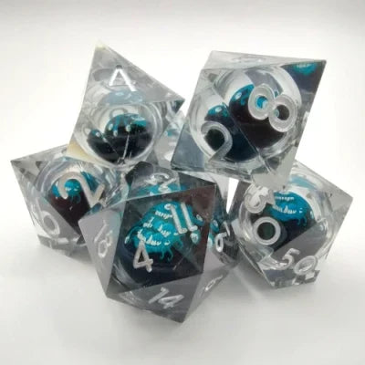Kits de 7 dés polyédriques en résine