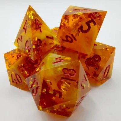 Kits de 7 dés polyédriques en résine