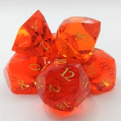KIT DE DÉS DELUXES EN VERRE GRAVÉ