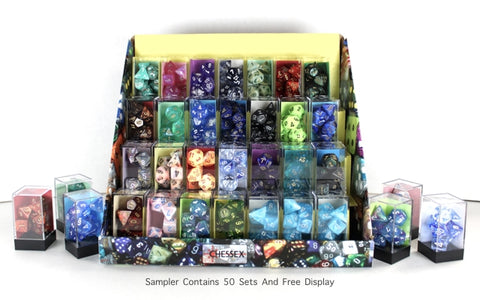 CHESSEX: 7 dés polyédriques PREMIUM