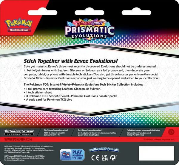 POKEMON SV8.5 PRISMATIC EVOLUTIONS TECH STICKER