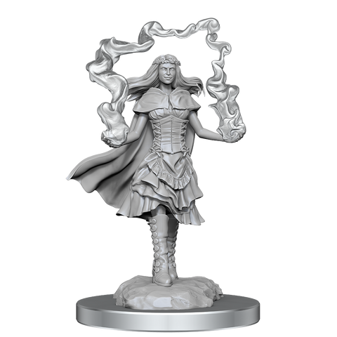 DND UNPAINTED MINIS WV21 DK SPELLCASTER/FLAMESKULL