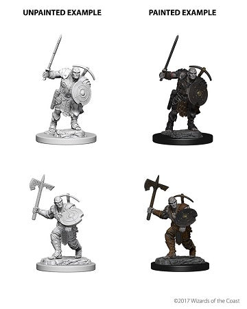 DND UNPAINTED MINIS WV4 EARTH GENASI MALE FIGHTER