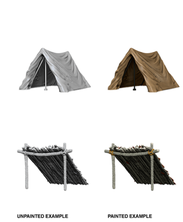 WIZKIDS UNPAINTED MINIS WV10 TENT AND LEAN-TO