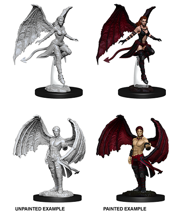 DND UNPAINTED MINIS WV10 SUCCUBUS AND INCUBUS