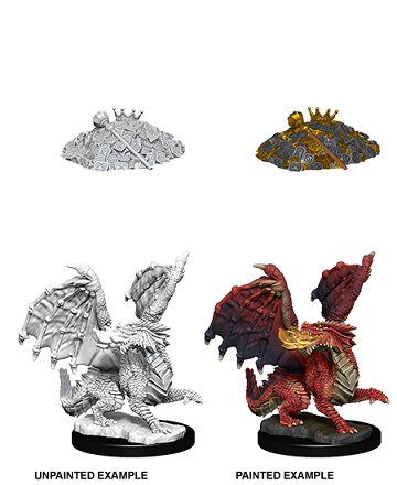 DND UNPAINTED MINIS WV10 RED DRAGON WYRMLING