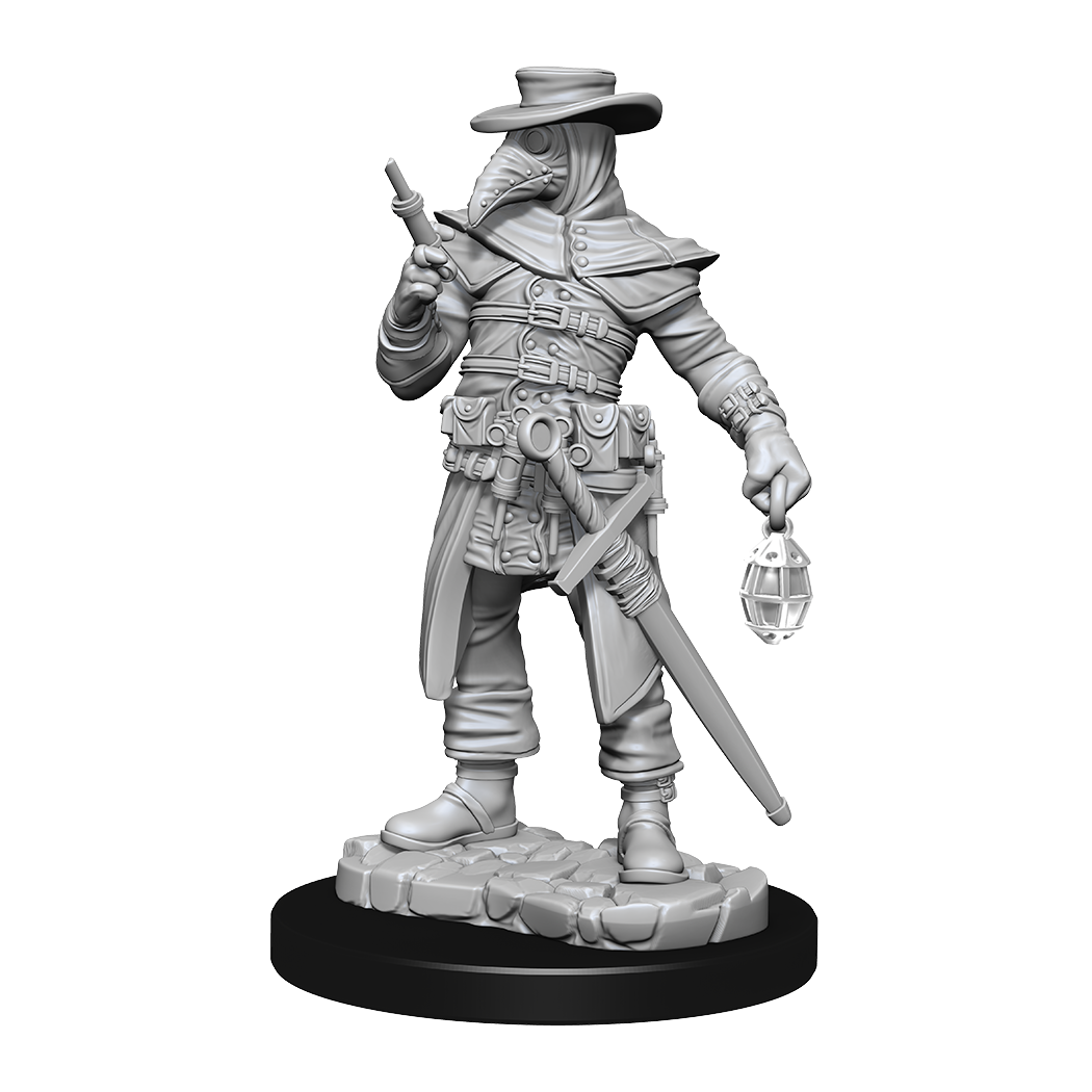 WIZKIDS UNPAINTED MINIS WV15 PLAGUE DOCTOR/CULTIST