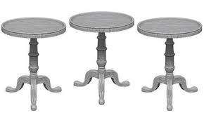 WIZKIDS UNPAINTED MINIS WV5 SMALL ROUND TABLES