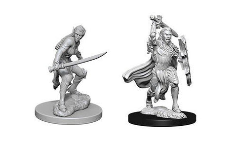 DND UNPAINTED MINIS WV6 FEMALE ELF FIGHTER