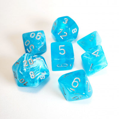 CHESSEX; 7 dés polyédriques - LUMINARY