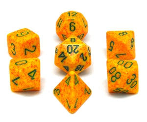 CHESSEX; 7 dés polyédriques PICOTÉ