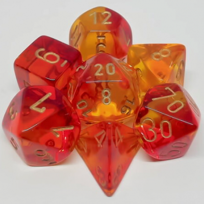 CHESSEX : 7 dés polyédriques - GEMINI