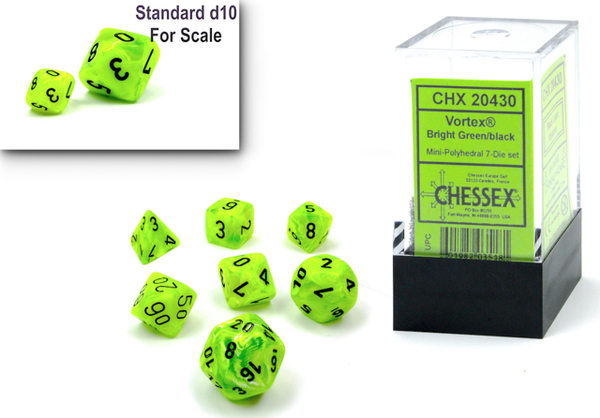 CHESSEX; MINI-POLYHEDRAL 7-DIE SET