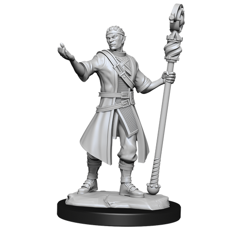 DND UNPAINTED MINIS WV14 HALF-ELF WIZARD MALE