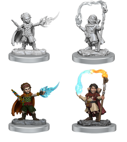 DND UNPAINTED MINIS WV20 HALFLING WIZARDS