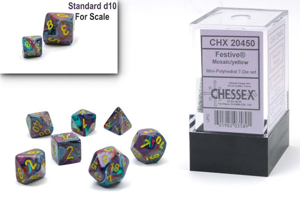 CHESSEX; MINI-POLYHEDRAL 7-DIE SET