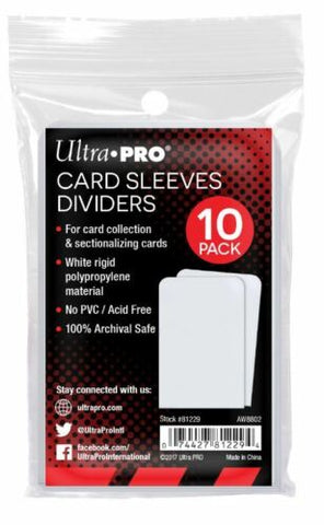 Card Dividers Plastic / 10CT / Diviseurs de Cartes en Plastique