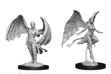 DND UNPAINTED MINIS WV10 SUCCUBUS AND INCUBUS