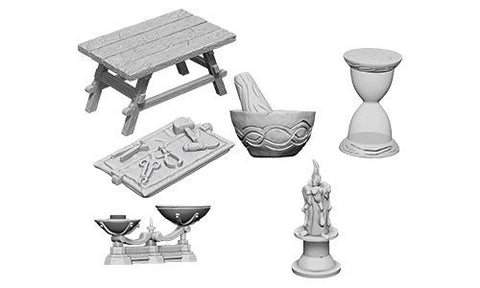 WIZKIDS UNPAINTED MINIS WV5 WORKBENCH AND TOOLS