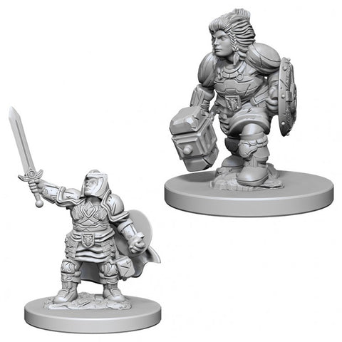 DND UNPAINTED MINIS WV3 DWARF FEMALE PALADIN
